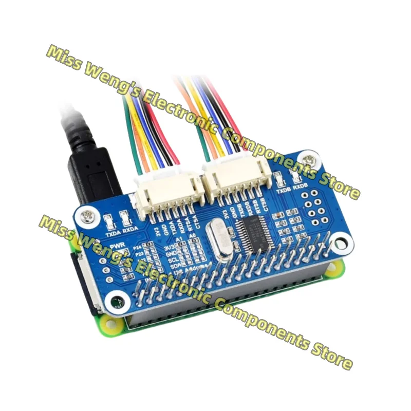 

RPi 4B/3B+/Zero W Serial Expansion Board Module Onboard SC16IS752 I2C Interface , Serial Expansion HAT