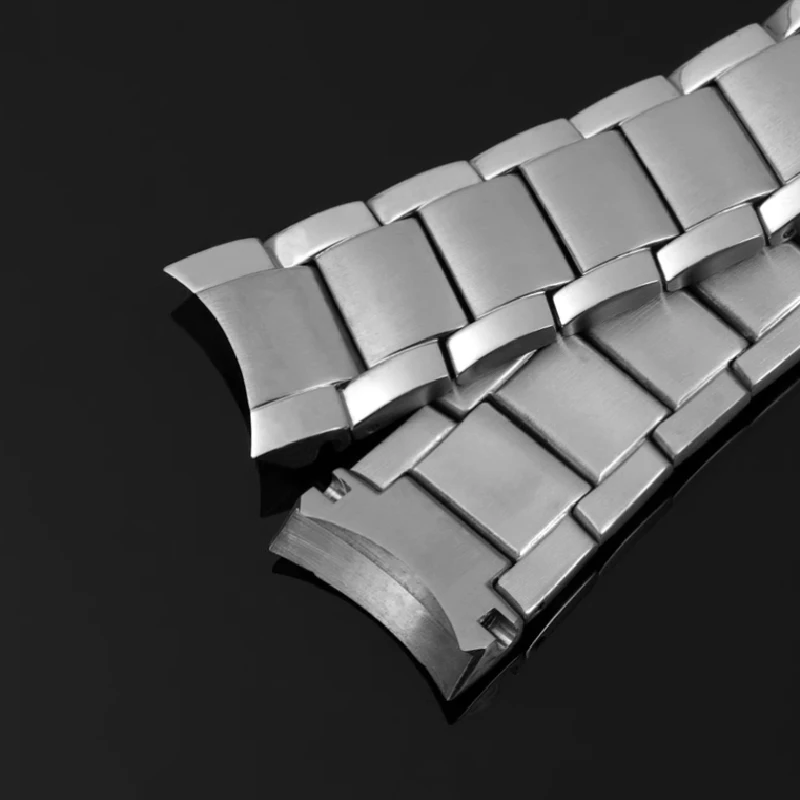 Solid Curved End Strap For Armani AR2448 AR2447 AR2432 AR2433 AR2458 AR2434 AR245 Bracelet Steel Watch Chain Watchband 22mm