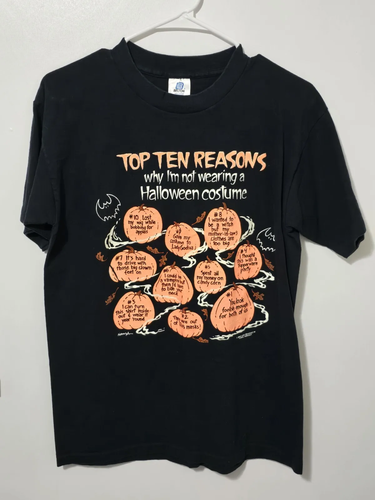 تي شيرت عتيق من التسعينيات يتوهج في الظلام للهالوين بغرزة واحدة مقاس كبير كبير الحجم زي حفلة مخيف خدعة أو علاج #6