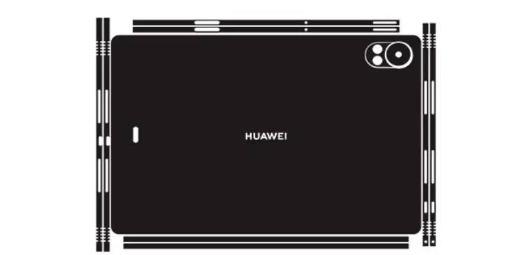 

Предварительно вырезанная наклейка на заднюю панель + боковую кожу для Huawei Matepad Air 2024 года 12 дюймов 2023 Matepad 11.5