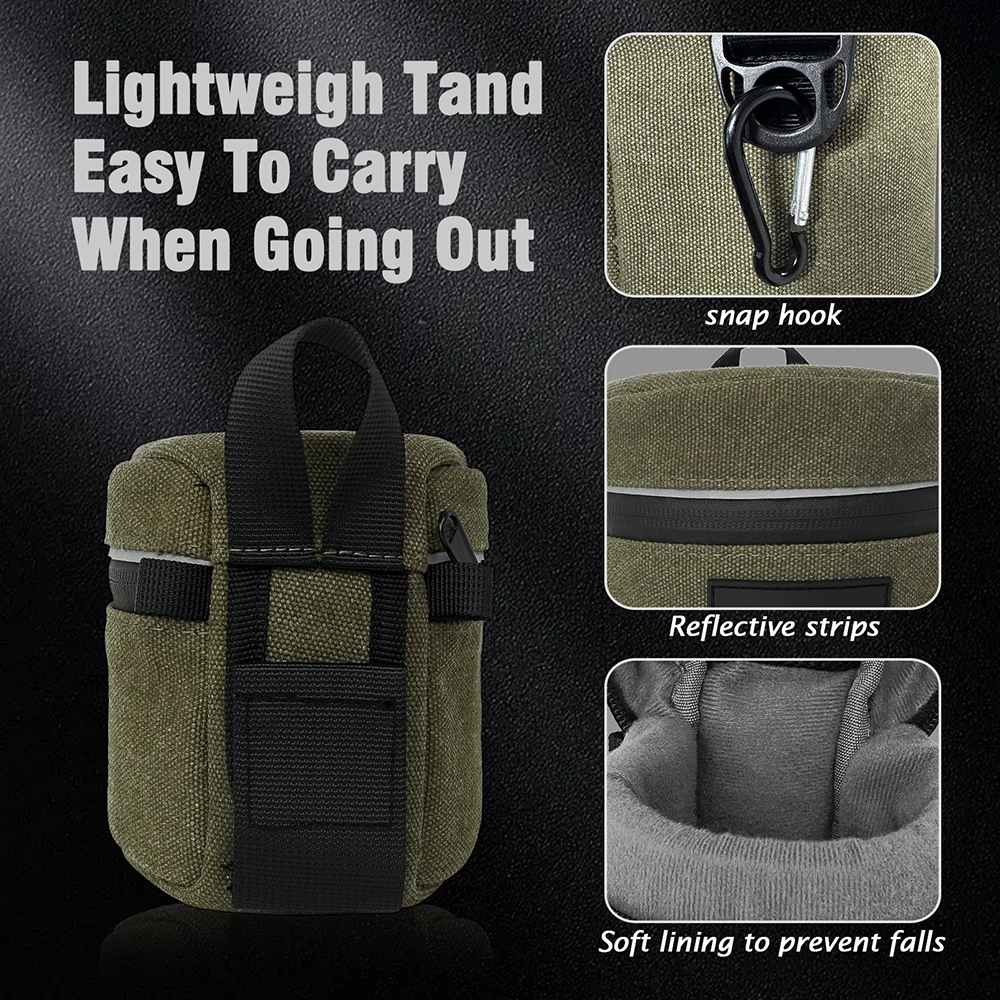 Padded canvas Protective Camera Lens Bag Camera Lens Case