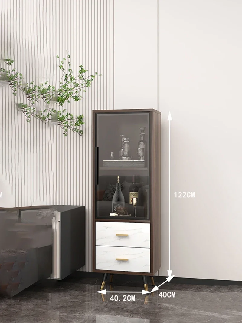 

Simple Display Wine Cabinet Metal Leg Nordic Restaurant Coffee Wine Cabinet Lemari Sudut Gabinete Gamer Vitrina Bar Furniture