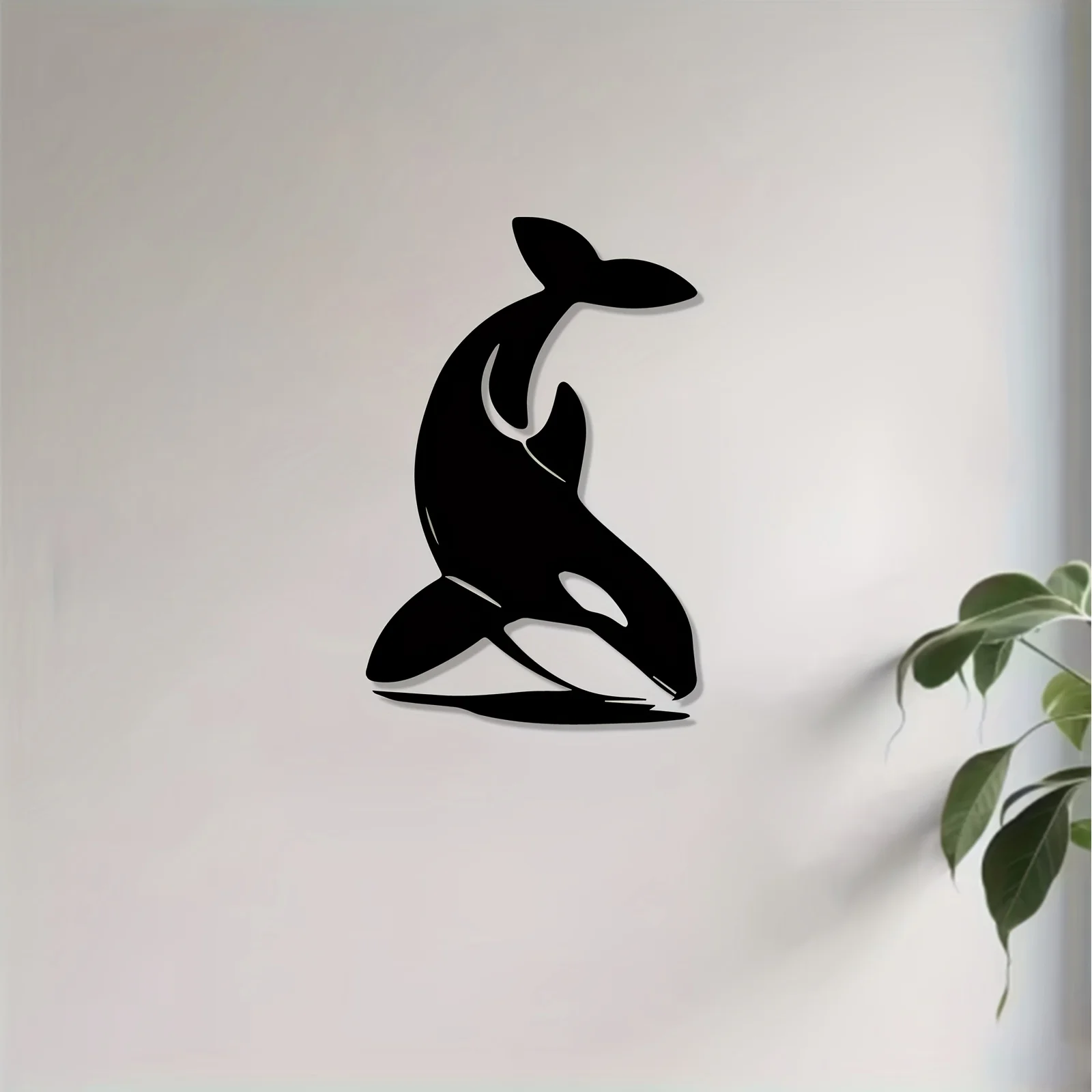 Orca Killer Whale Metal Wall Art, Orca Silhouette Mural, Ideal Gift for New Year, Christmas and Marine Life Enthusiasts