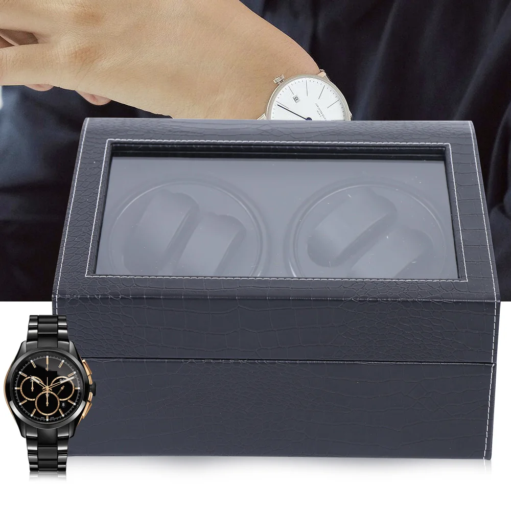 4 + 6 Watch Winder Automatic Watch Display Box Luxury Storage Box Put Down 10 Watch Black