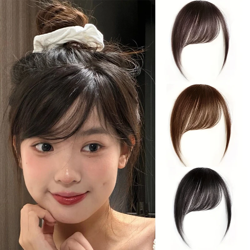 

Легкие и дышащие накладные пряди Liu Hai в стиле клип-он, с наклонной текстурой, подходят для различных типов волос.