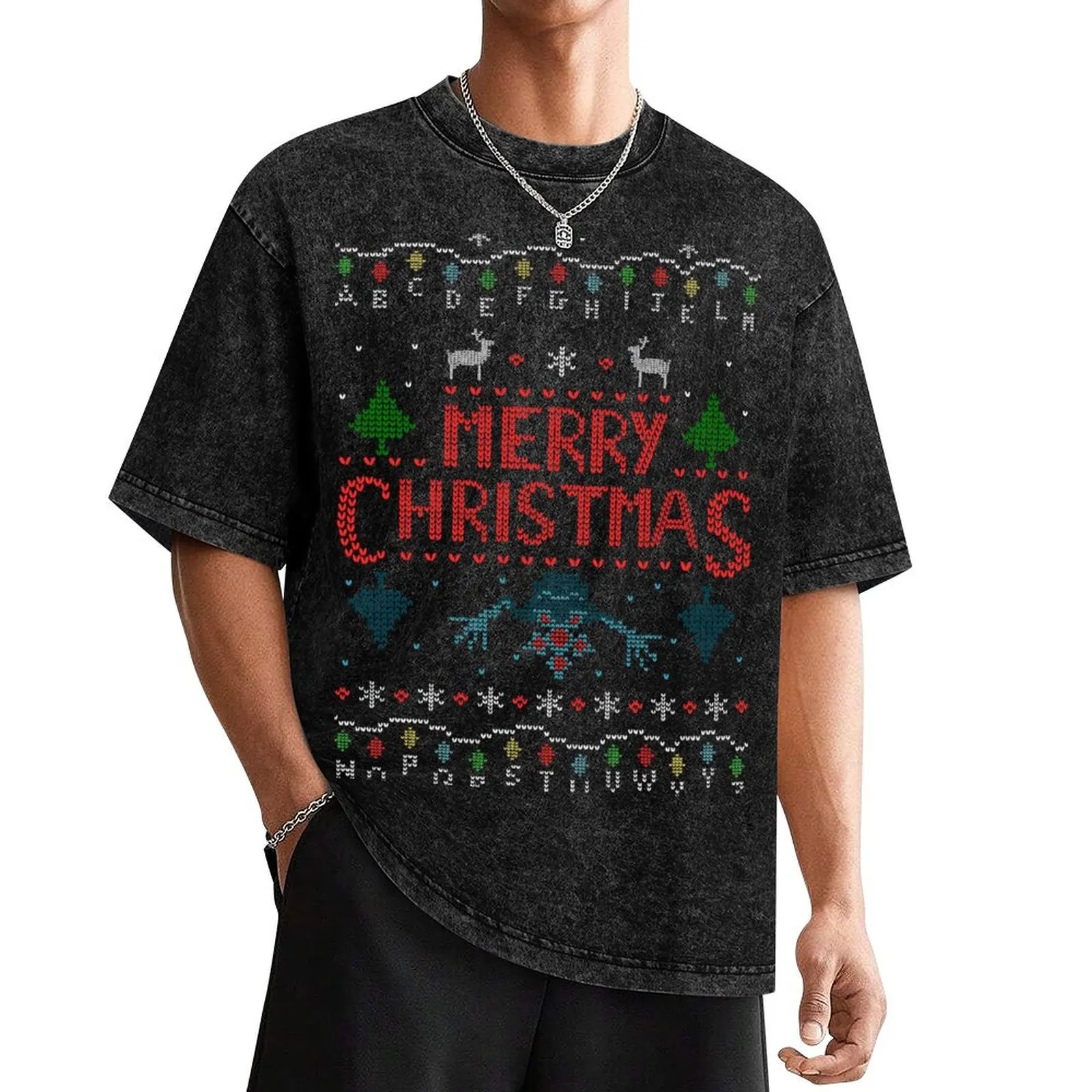 

MERRY CHRISTMAS FROM THE UPSIDE DOWN! #2 T-Shirt summer clothes boys animal print mens graphic t-shirts pack