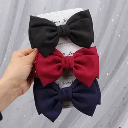 Solid Color Retro Bow Hair Clips Women'S Hairpin Headwear Fashion Versatile Korean Jewelry Hair Band Free Shipping