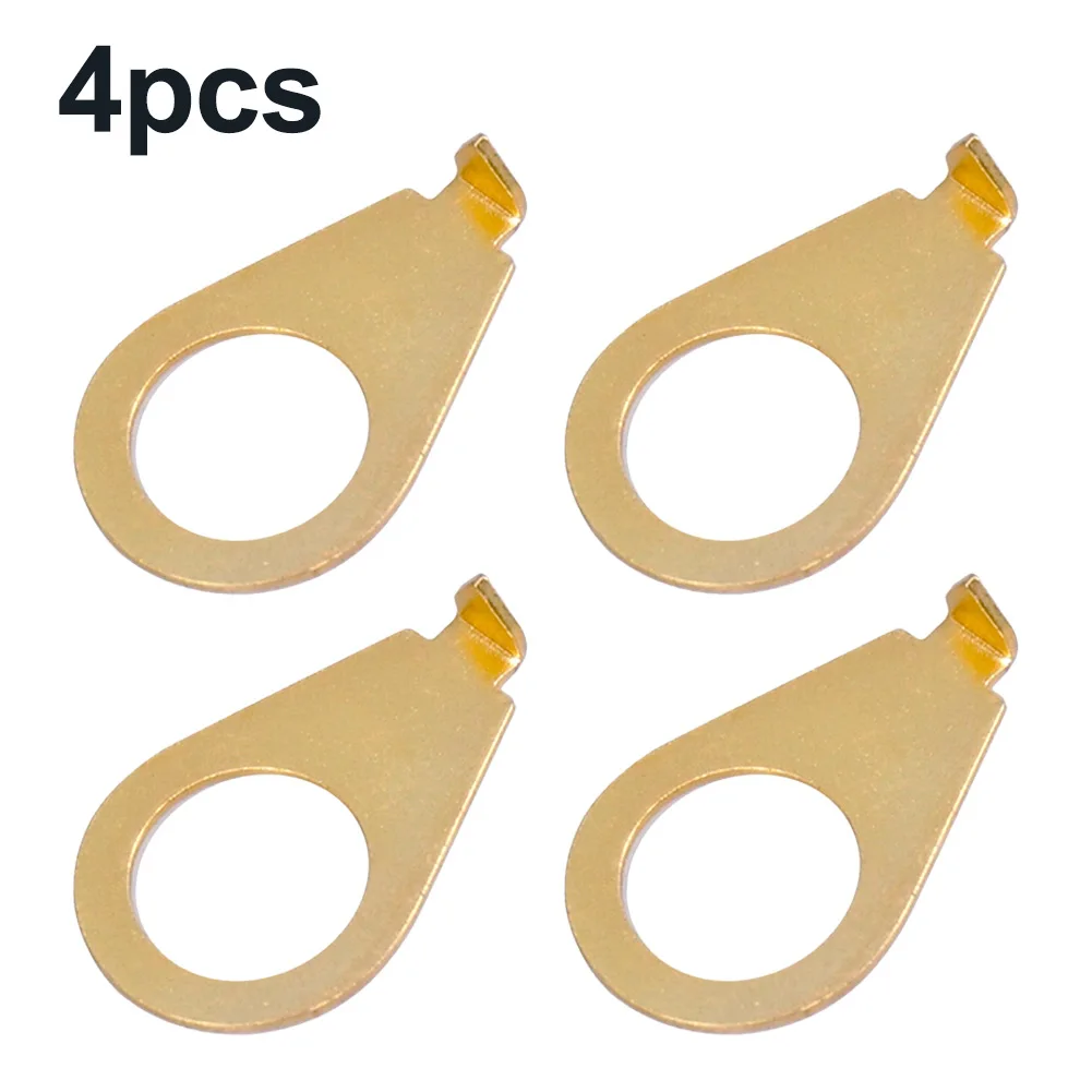 Arandelas indicadoras, juego de placas de perillas de guitarra, Kit de oro plateado, 22x14,2mm, 3/8 pulgadas, 4 Uds., accesorios que se adaptan a la mayoría de macetas de tamaño métrico