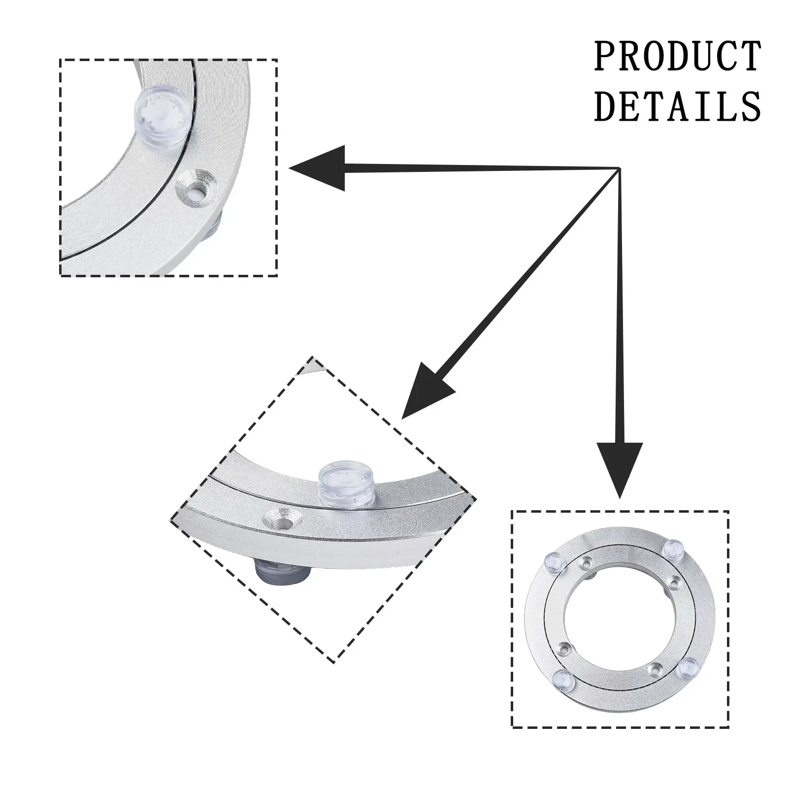 

Heavy Aluminium Rotating Bearing 5/8/10/12/14/16Inches Design Lazy Susan Aluminum Ball Bearing Turntable Bearings Swivel Plate