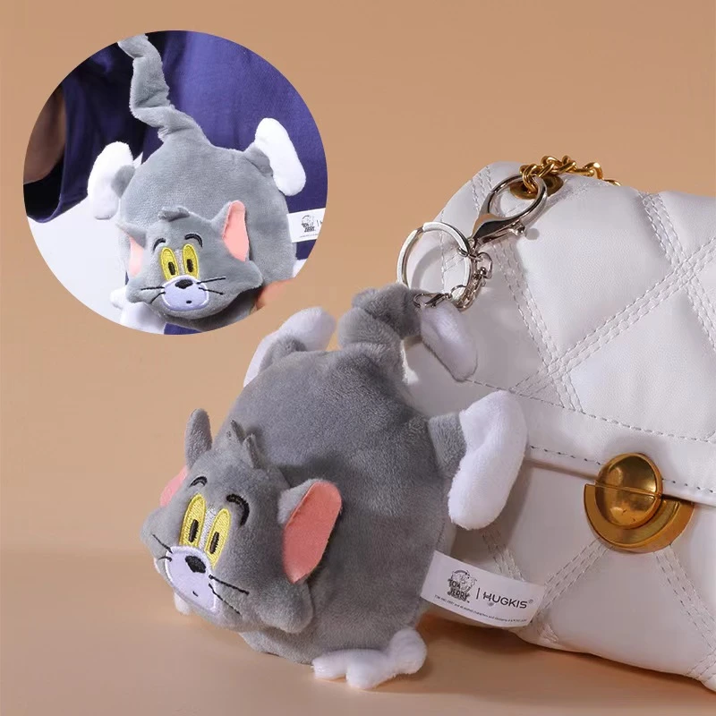 Tom And Jerry Plush Toys Keychain Key Rings Anime Cartoon Movie Tuffy Nibbles Stuffed Action Figure Doll Key Chain Gift