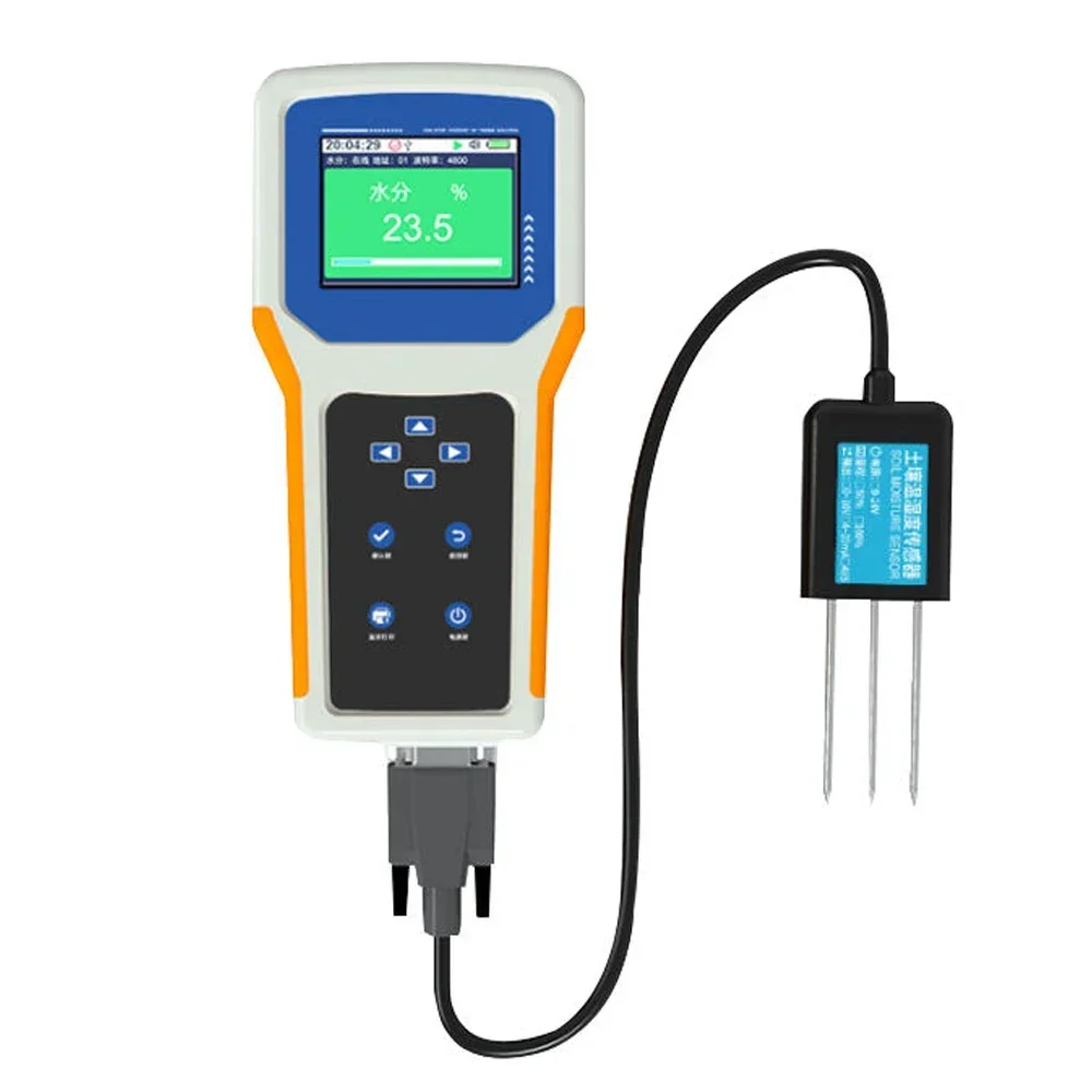 Penganalisis NPK/PH/EC Tanah Pertanian Sensor Nutrisi Kelembapan 7in 1 Penguji Tanah dengan Terminal Tampilan LCD Genggam Portabel