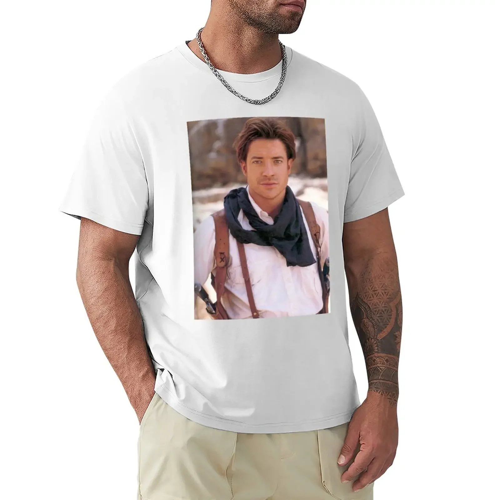 

Brendan Fraser T-Shirt quick-drying animal prinfor boys sports fans blanks Men's t shirts