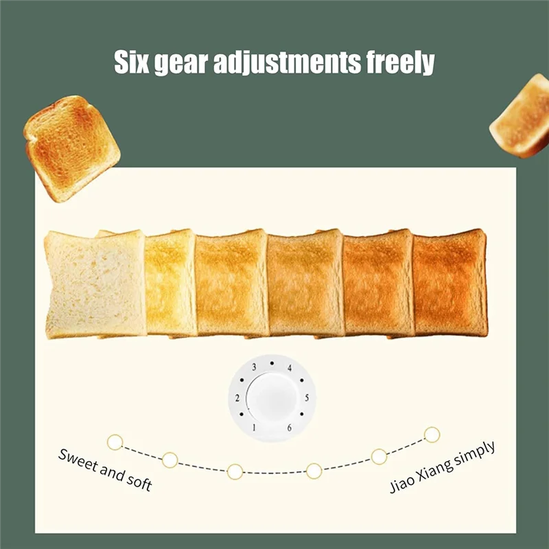 MAKE-Retro-Toaster, 2 Scheiben mit 6 Funktionen, Edelstahl-Toaster, herausnehmbarer Krümelschale, Kabelaufbewahrung unter der Basis, US-Stecker