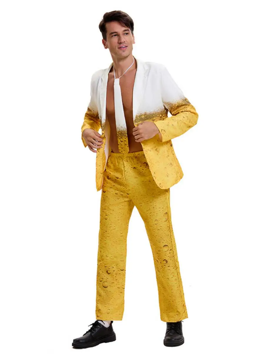 Costume de bière jaune pour femmes, best-seller de carnaval, Saint Patri, vêtements ethniques, Costume de scène en Polyester, printemps 2025