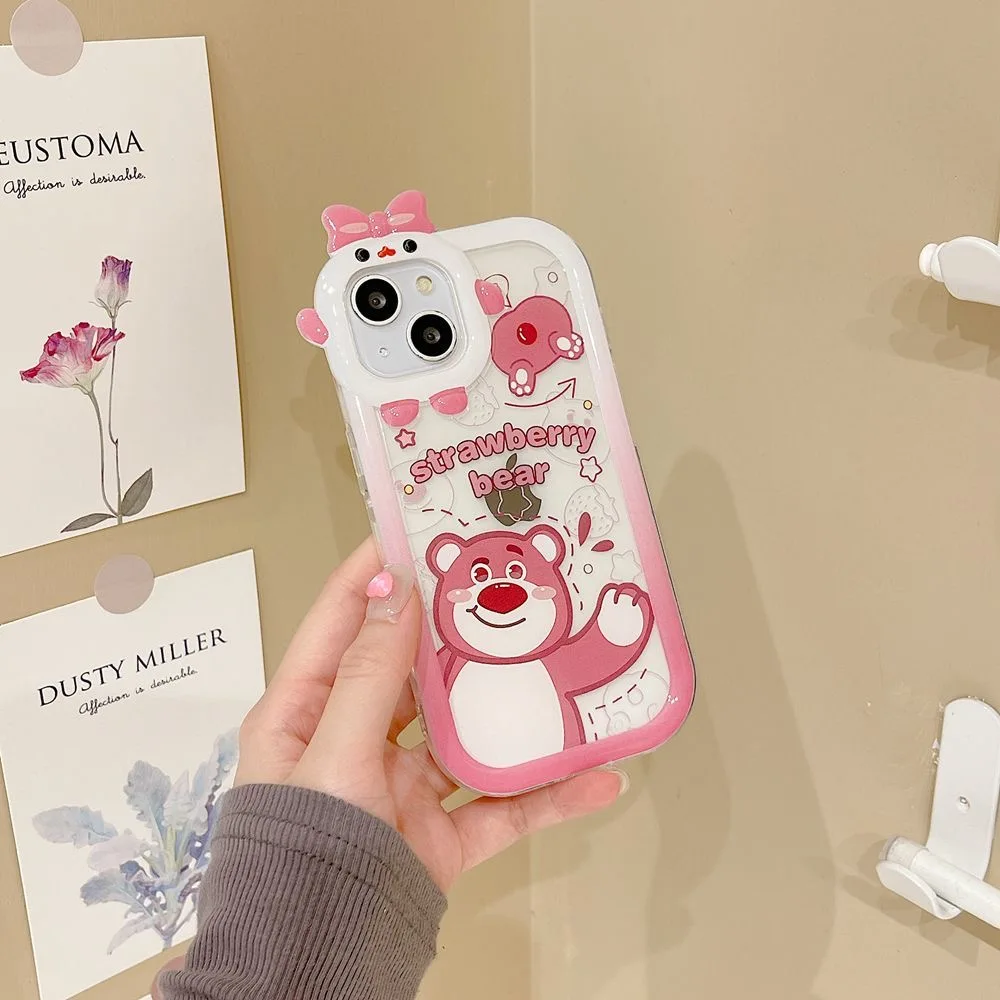 Toy Story Lotso Phone Case For Xiaomi Mi 11 Lite 12T Poco GT NFC X5 Pro 5G 3D Bow-knot Little Monster Lens Soft Silicone Cover image 5