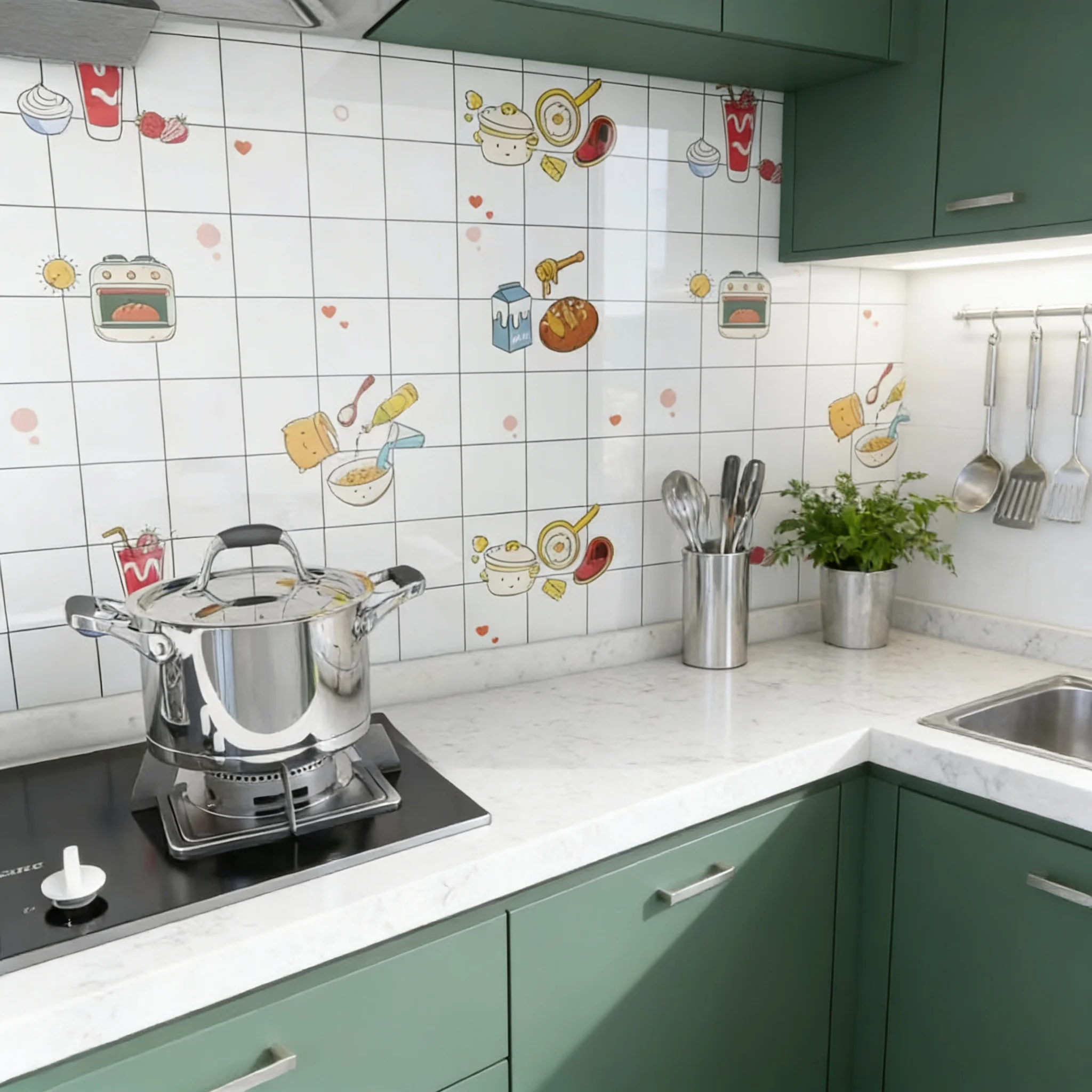 

6/8M Marble Aluminum Foil Self Adhesive Sticker Waterproof Oilproof Peel And Stick Wallpaper For Kitchen Cabinet Wall Home Decor