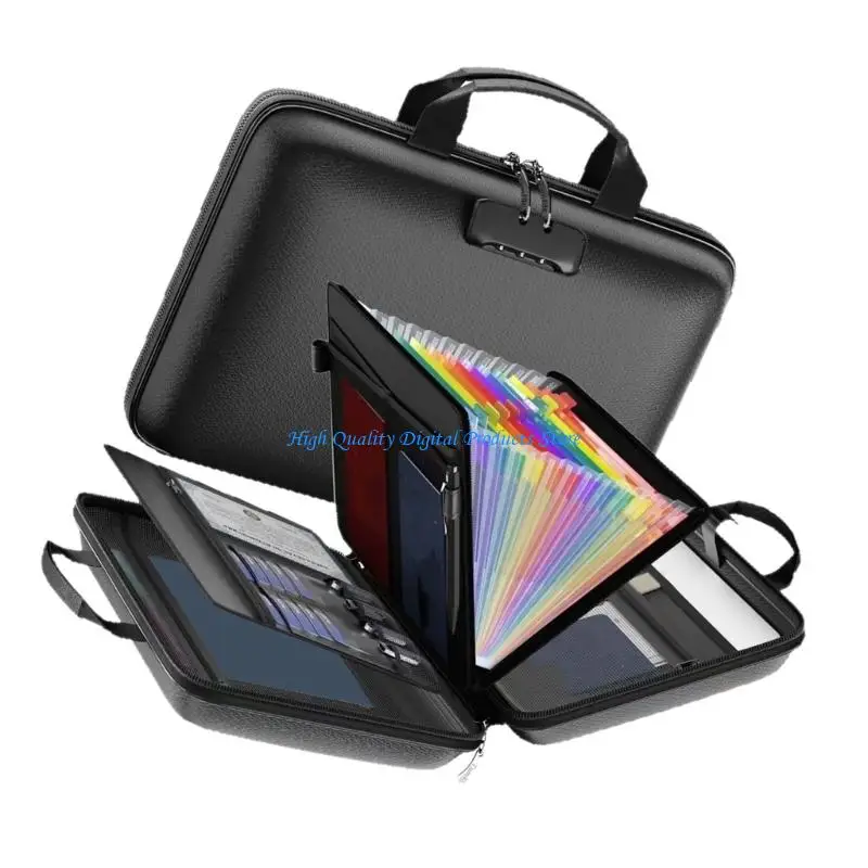 U2JE Extendable Flame Resistant File Case With Code And Card Slots For Safe Paper Organization