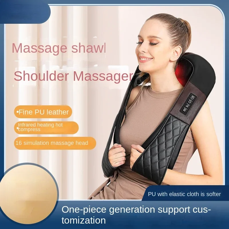 Massage Shawl Car Home Dual-purpose Massager Kneading Heat Multi-function Electric Waist Back Shoulder Cervical Spine Massager