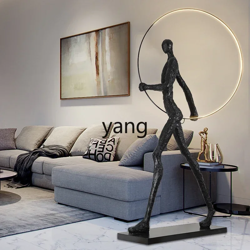 Yjq Atmospheric Floor Lamp Abstract Figure-Shaped Art Lobby Exhibition Hall Model Room Lamps