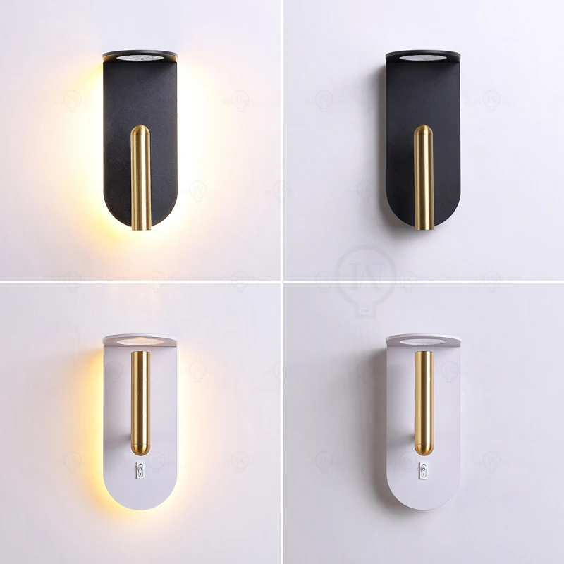 

Creative and personalized master bedroom wall lamp, bedside lamp with switch, Nordic flame atmosphere lamp, minimalist backgroun