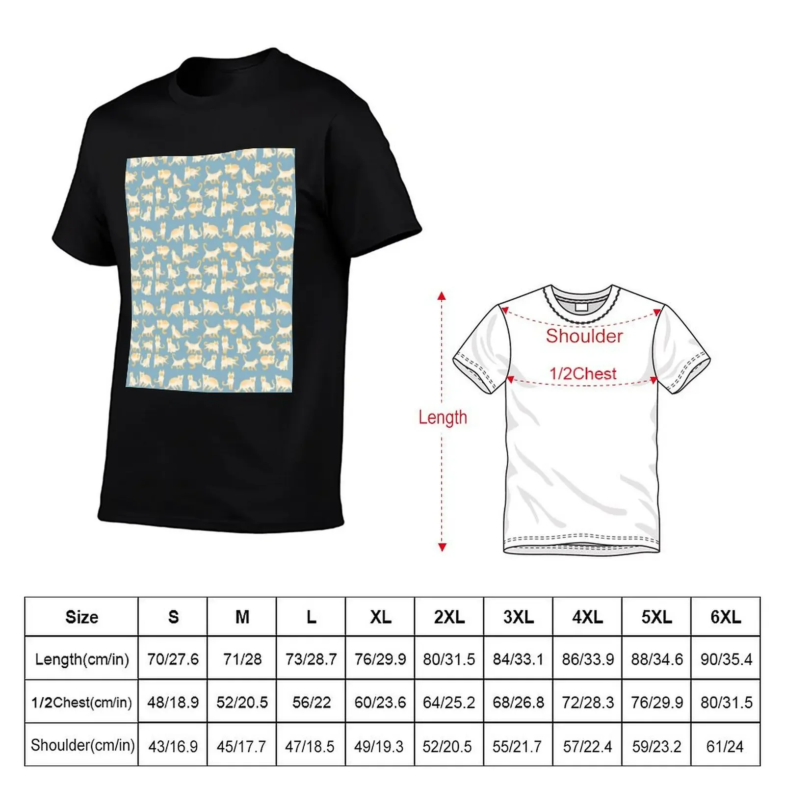 Flame Point Siamese Abstract Pattern T-Shirt cute clothes sweat blue archive mens clothing