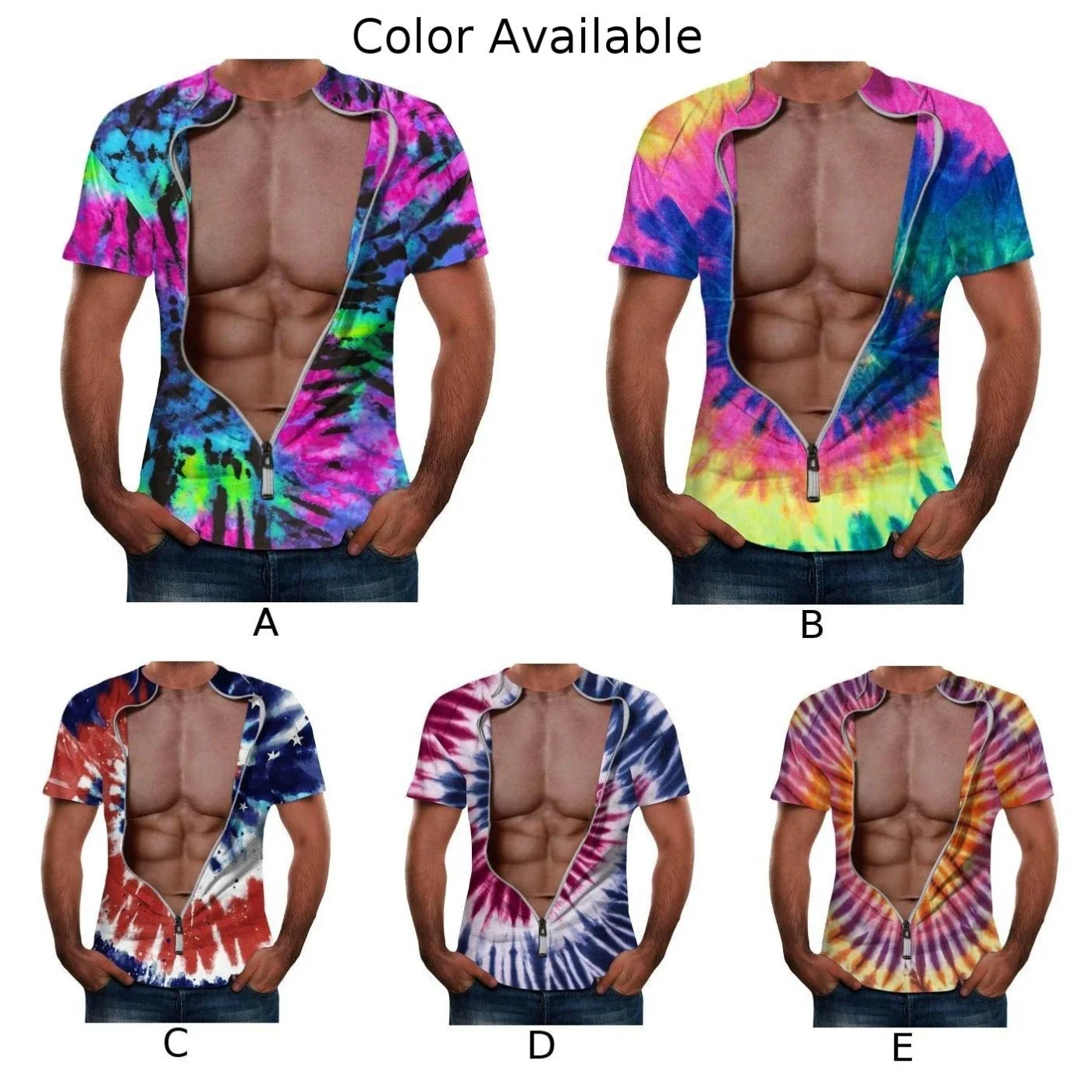 

Hip Hop Muscle Body 3D Printing Funny Slim Short Sleeve T-shirt Summer T-shirt O Collar T-shirt Top T-shirt for Men's Clothing