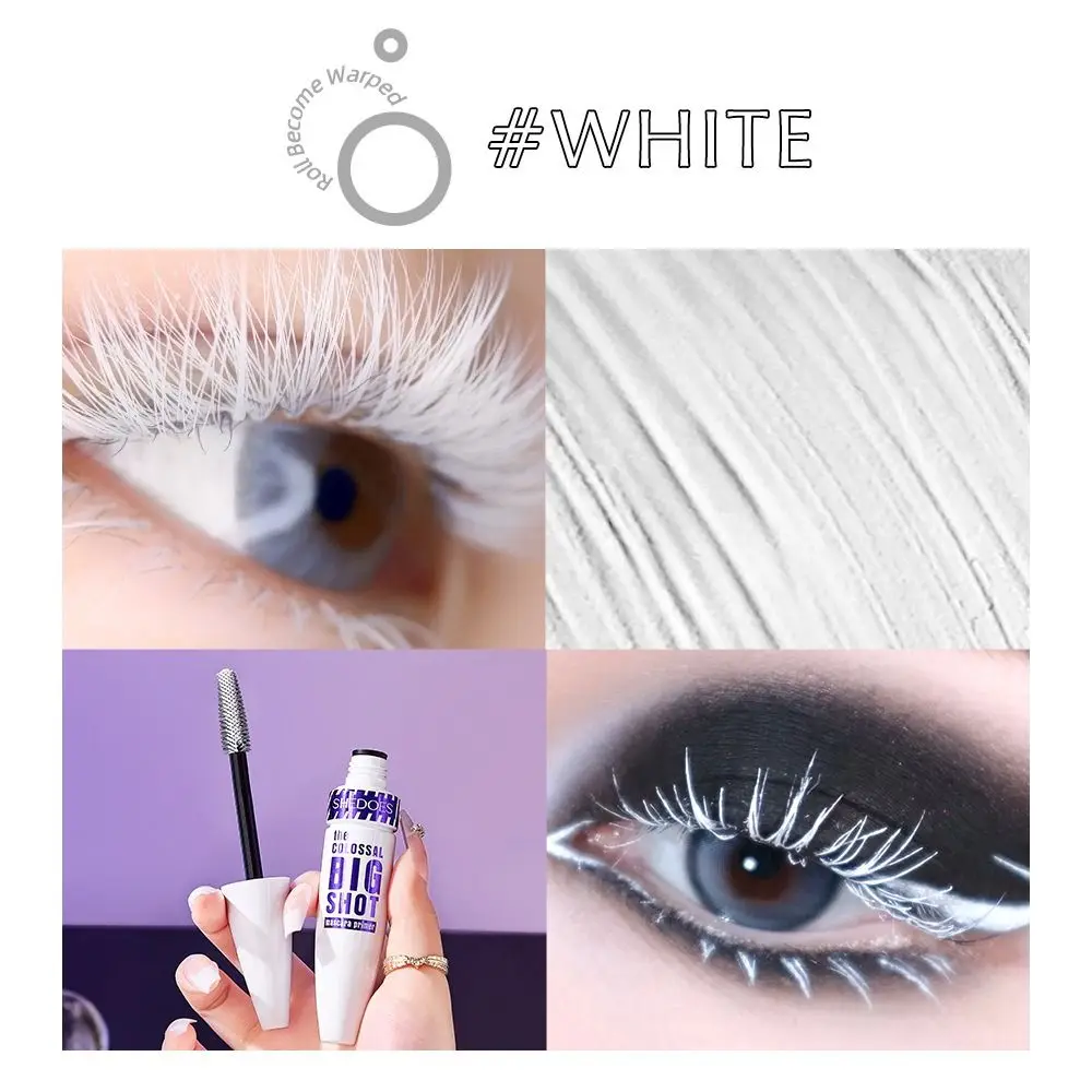 Strumento per il trucco degli occhi di alta qualità Primer per ciglia bianche Anti-sbavature 15ml Crema base per ciglia Allungamento Addensare Mascara Cosmetico