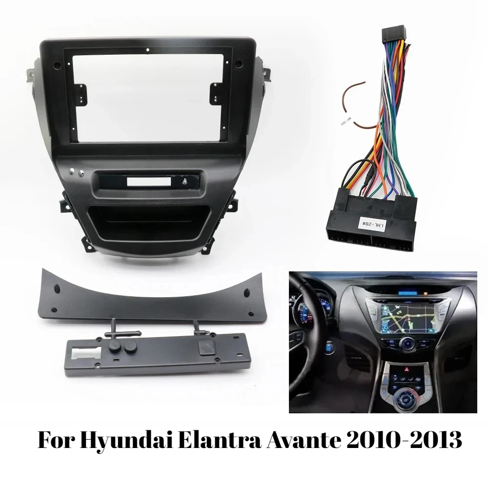 

"10 Inch Car Frame Fascia Adapter for Hyundai Elantra Avante 2010-2013, Android Radio Dash Fitting Panel Kit"
