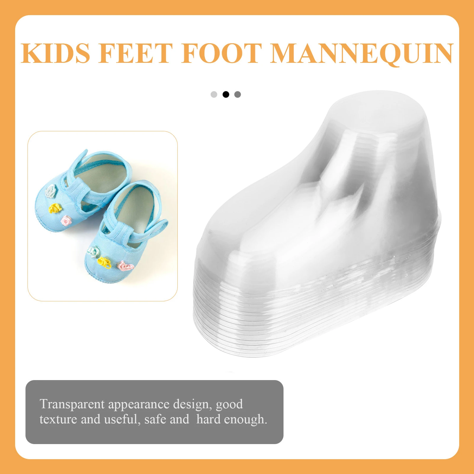 

50pcs Plastic Shoe Form Toddler Shoes Baby Shoes Display Holder Display Shoe Form Stand Durable Baby Feet Pvc 8Cm