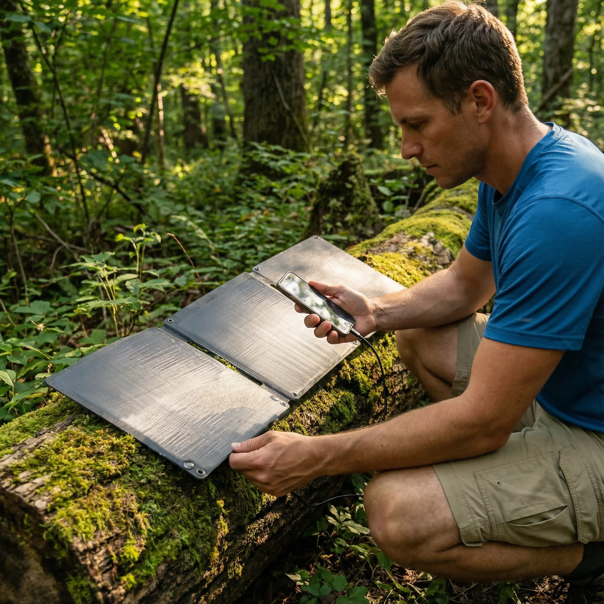 

21W Portable Solar Panel Foldable Solar Charger 16.85V - Ultra-fast Solar Phone Charger for Camping Hiking Backpacking - Dual