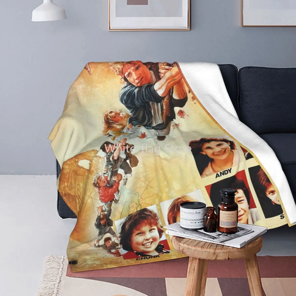 

The Goonies Blanket Soft Flannel Fleece Warm Chunk Fratelli Skull Pirate Sloth Throw Blankets for Travel Bedroom Couch Quilt