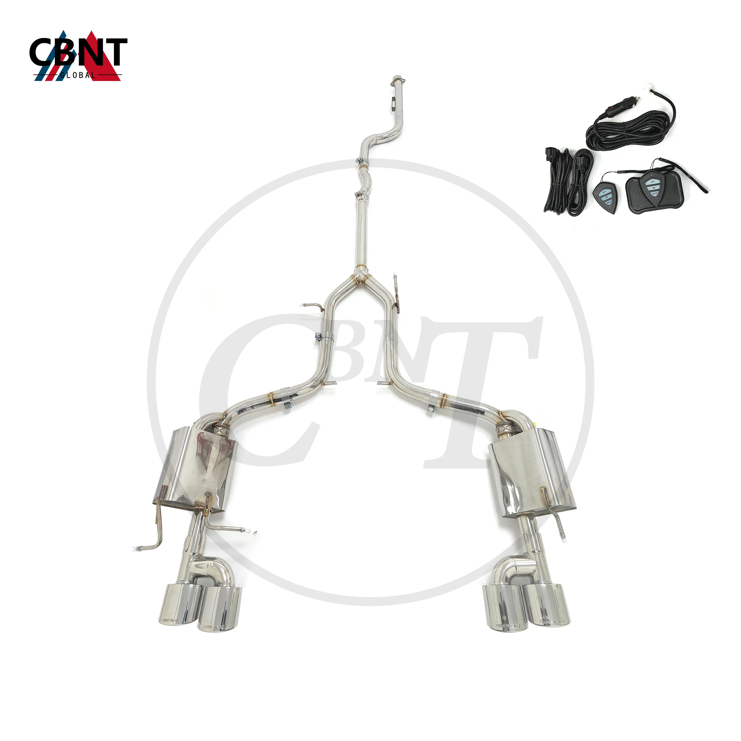 CBNT Exhaust-pipe with Valve Muffler for Mercedes Benz W204 C180 C200 C260 SS304 Quality Exhaust Front Pipe & Valved Catback