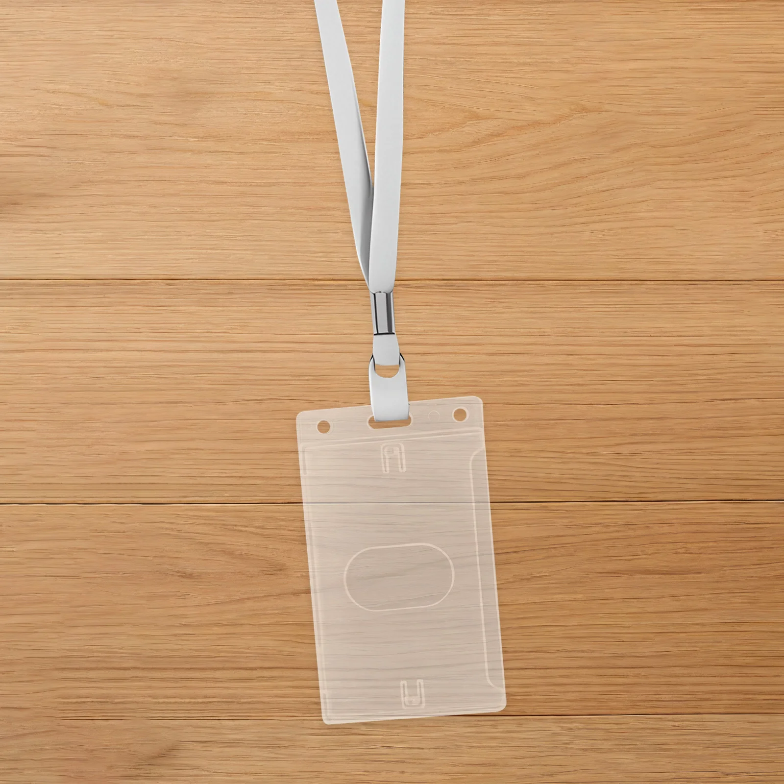 

15Pcs Transparent Plastic Badge Holders Clear Vertical Id Card Protectors Card Sleeves for Office Events Conferences