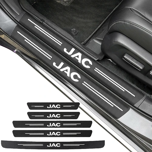 Pegatinas de fibra de carbono para alféizar de puerta de coche, calcomanías protectoras para parachoques de maletero trasero JAC Refine J3 J2 S5 A5 J5 J6 J4 Vapour S2 T8