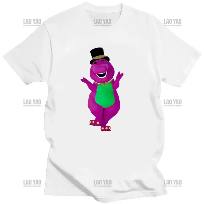 Animated Tshirt New Barney Dinosaur and Friends Cartoon Men Ladies Kawaii Summer Short Sleeve Tee Quick Dry T-shirt Boy Clothing