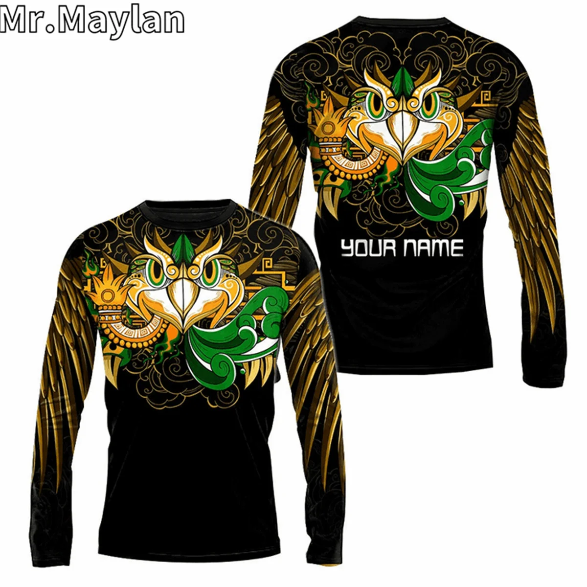 DOUBLE HEADED EAGLES MAYA AZTEC MEXICAN Tattoo 3D Unisex Hoodie Men Sweatshirt Streetwear Zip Pullover Casual Jacket Tracksuits