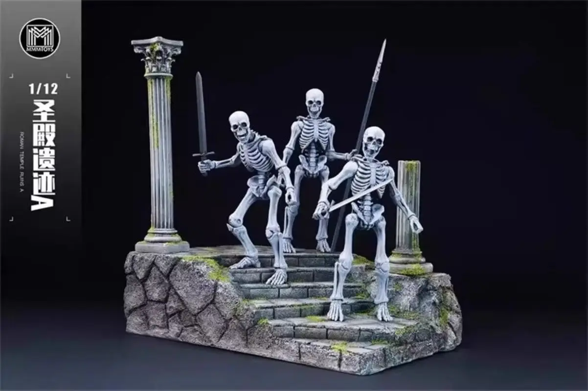MMMTOYS M2501-01 1/12 Scale Soldier Temple Ruins Scene Platform Model Toy Fit 6'' Action Figure Doll In Stock