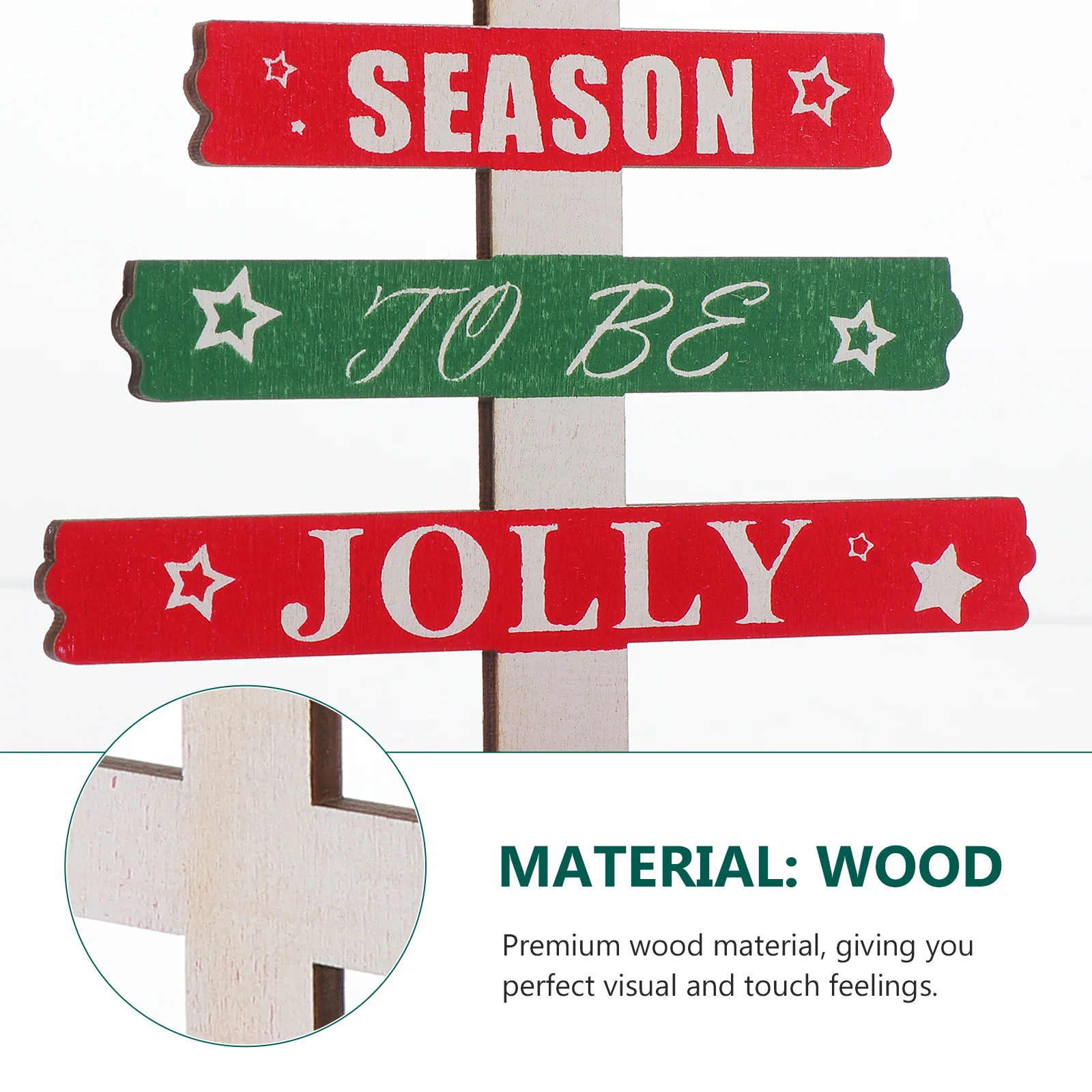

2 Pcs Christmas Tree Ornaments Home Party Decoration Wooden DIY Desktop for Decorations Props Miniature Decors