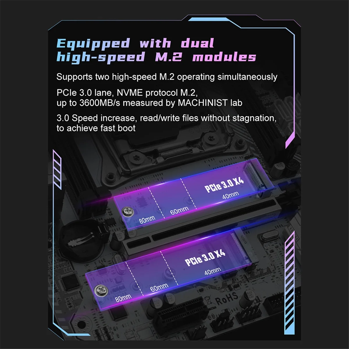 اللوحة الأم RISEN X99 K9 LGA 2011-3 VRM مروحة تبريد تدعم 4X DDR4 RAM يدعم وحدة المعالجة المركزية من سلسلة Xeon E5 V3/V4/Core 17 Series CPU