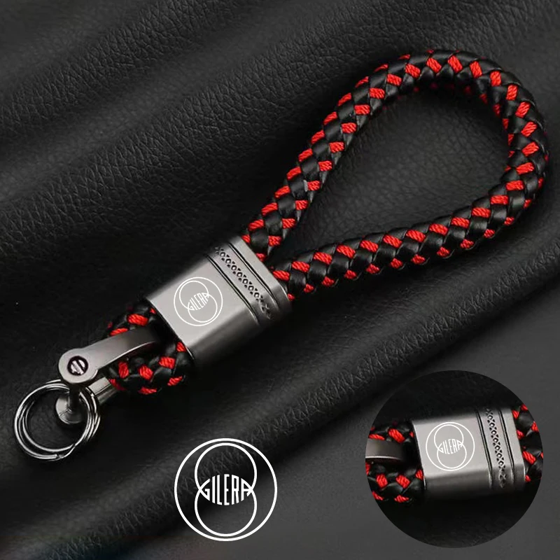 

For Gilera GP 800 GP800 all year Accessories Custom LOGO Motorcycle Braided Rope Keyring Metal Keychain