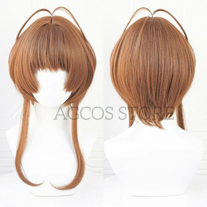 

Парик для косплея AGCOS Anime Card Captor KINOMOTO SAKURA, рождественский парик для косплея KINOMOTO SAKURA