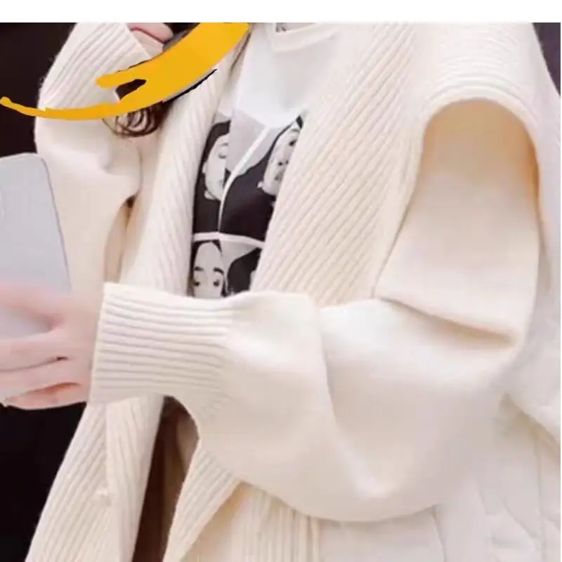 ملابس نسائية جديدة لعام 2025 معطف أنيق ومزاجي من القطن المرقعة سترة صوفية بنمط كسول معطف قطني سميك دافئ #5