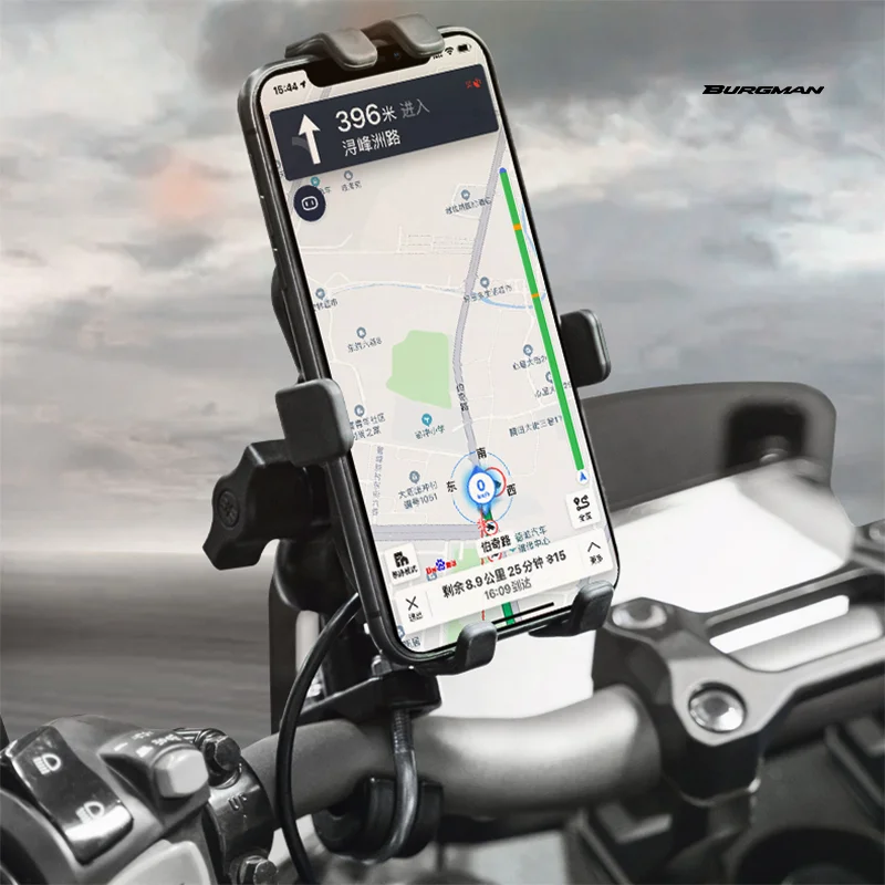 For SUZUKI Burgman 400 650 125 AN400 AN650 AN SKYWAVE 400 Motorcycle CNC Handlebar Mobile Phone Holder GPS bracket