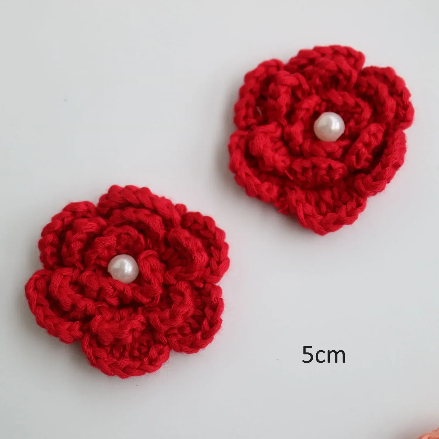 2pc/lot DIY Hand crocheted flower patches for clothes woven embroidered floral appliques  hairpin cashmere cardigan sweater