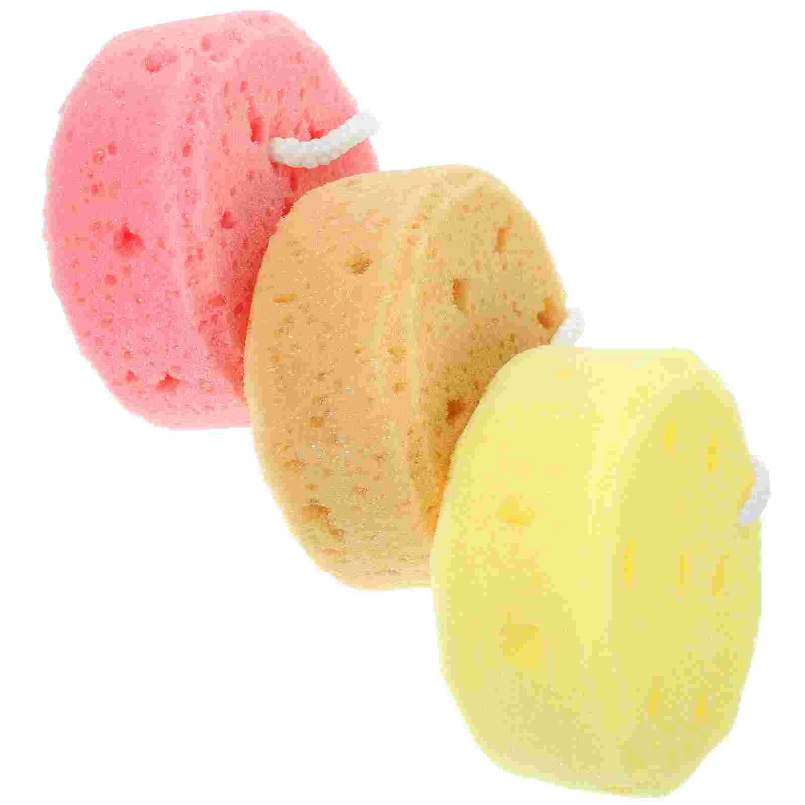 

3 Pcs Spong Bath Sponge Body Scrubber Bathing Skin Shower Exfoliating for Women Ball Sponges Child