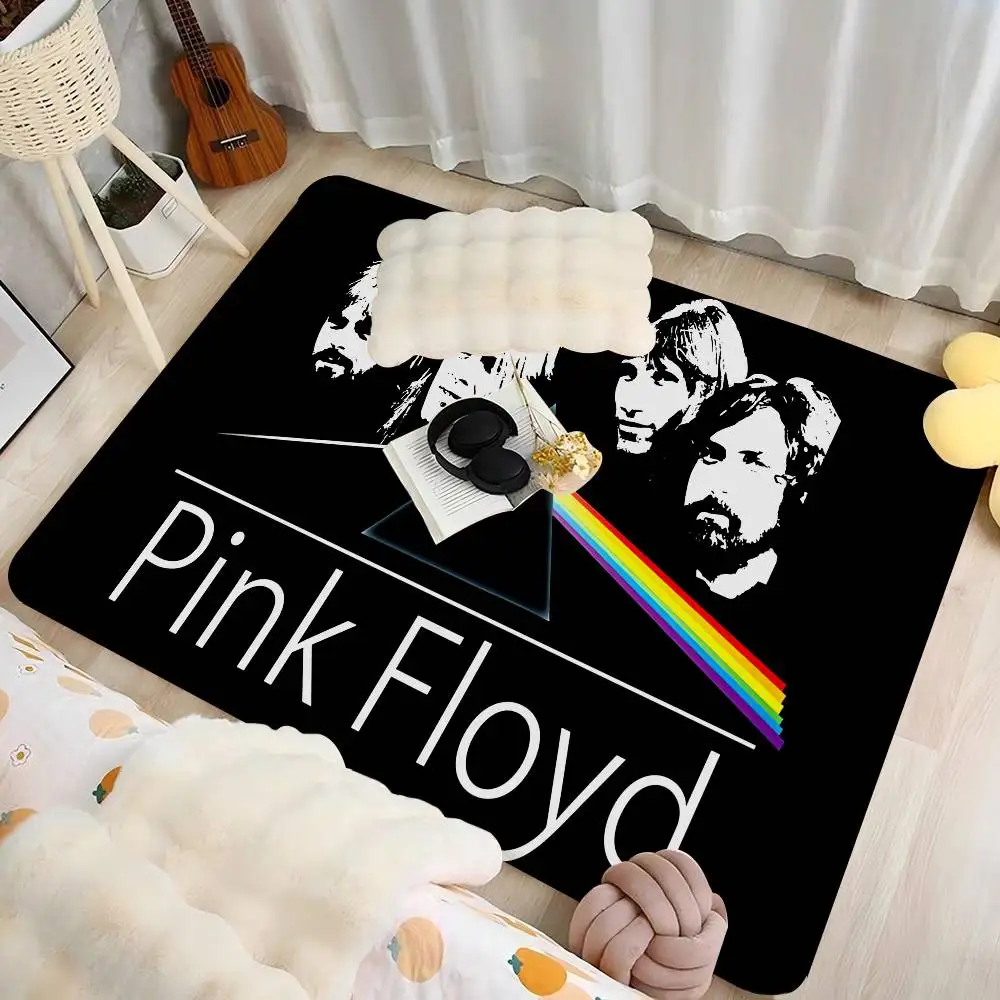 Band P-Pink F-Floyds Bathroom Mat Anti-slip Absorb Water Long Strip Cushion Bedroon Mat Welcome Doormat