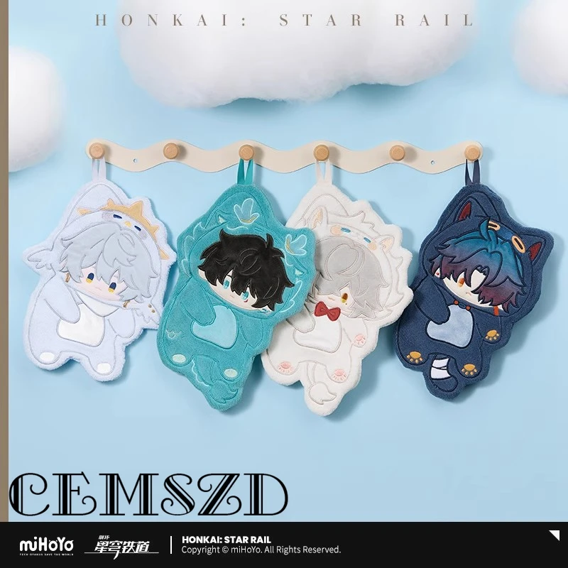 [حقيقي] دانهنغ منشفة اليد لعبة هونكاي ستار السكك الحديدية تأثيري جينغ يوان منشفة معلقة أنيمي الكرتون اكسسوارات الدعائم هدية الهالوين