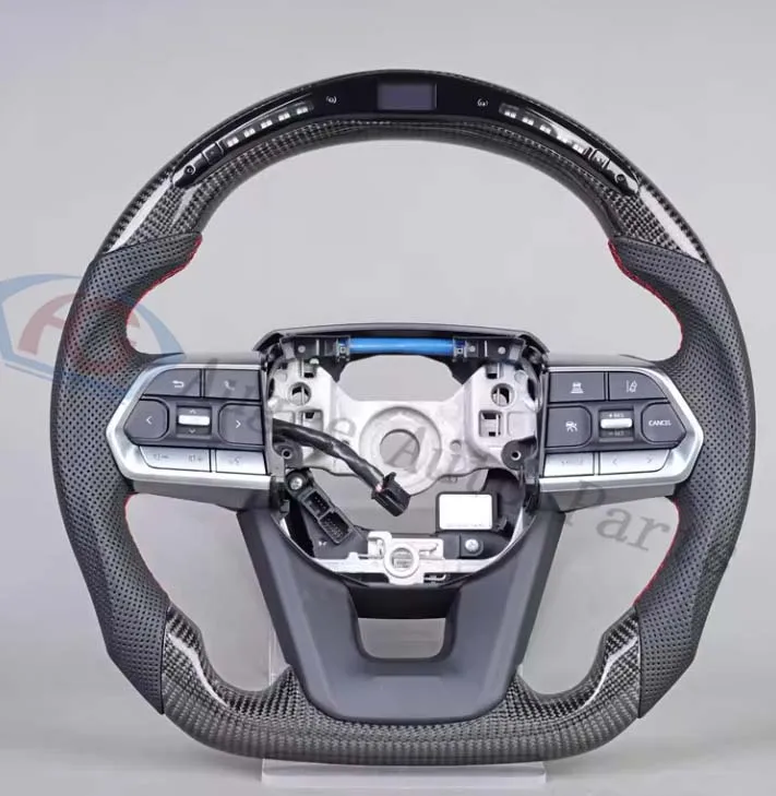 Customized Steering Wheel With Carbon Fiber Display For Toyota Land Cruiser LC300 2020 2021 2022 2023 2024