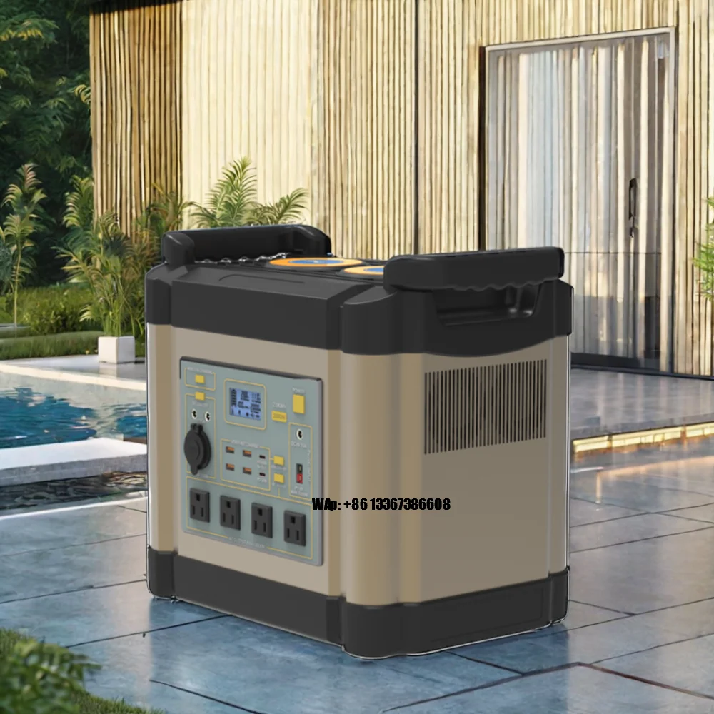 220V 1000W Rechargeable Portable Solar Inverter Generator Off-Grid 1000W System 12V/24V/48v Output Portable Solar System