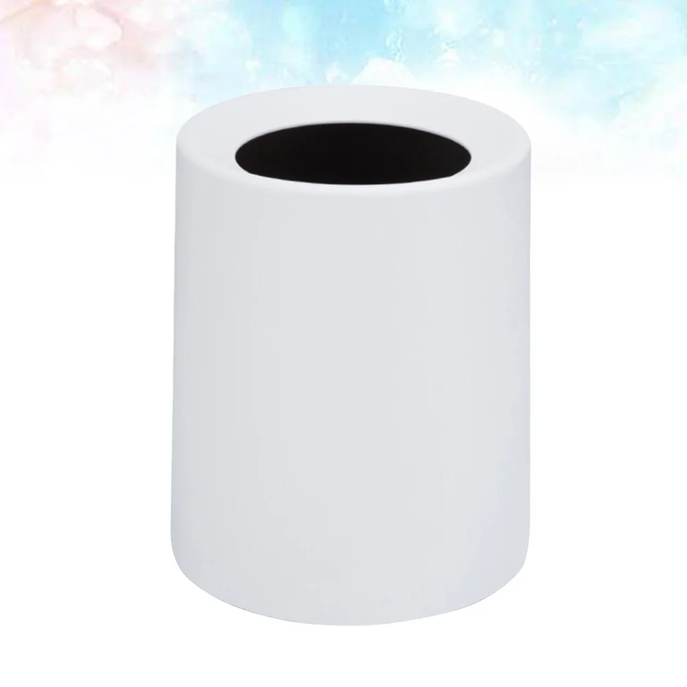 

8L White Plastic Trash Can Waste Bin For Bedroom Living Room Kitchen Garbage Container Home Office Organizer Dustbin